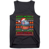 Very Merry Moo Deng Christmas Cute Hippo Moo Deng Tank Top