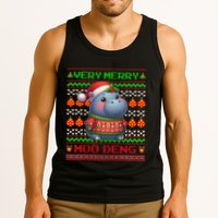 Very Merry Moo Deng Christmas Cute Hippo Moo Deng Tank Top