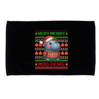 Very Merry Moo Deng Christmas Cute Hippo Moo Deng Microfiber Hand Towel