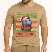Very Merry Moo Deng Christmas Cute Hippo Moo Deng Cooling Performance Crew T-Shirt