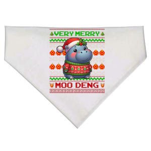 Very Merry Moo Deng Christmas Cute Hippo Moo Deng USA-Made Doggie Bandana