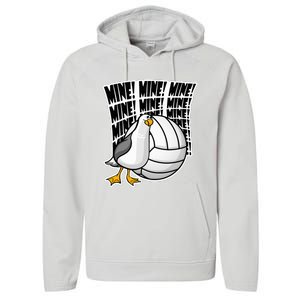 Volleyball Mine Mine Mine Performance Fleece Hoodie