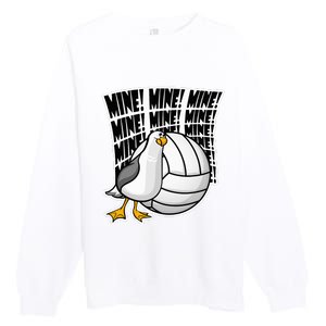 Volleyball Mine Mine Mine Premium Crewneck Sweatshirt