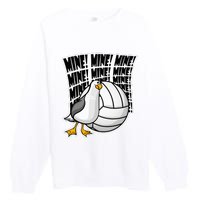 Volleyball Mine Mine Mine Premium Crewneck Sweatshirt