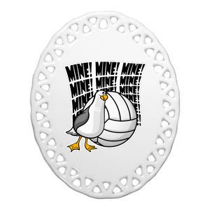 Volleyball Mine Mine Mine Ceramic Oval Ornament