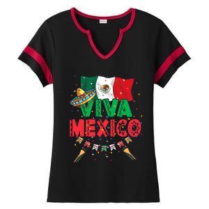 Viva Mexico Mexican Independence Day Independencia De Mexico Ladies Halftime Notch Neck Tee