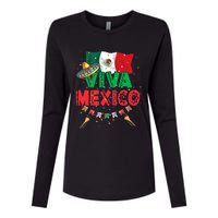 Viva Mexico Mexican Independence Day Independencia De Mexico Womens Cotton Relaxed Long Sleeve T-Shirt