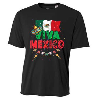 Viva Mexico Mexican Independence Day Independencia De Mexico Cooling Performance Crew T-Shirt