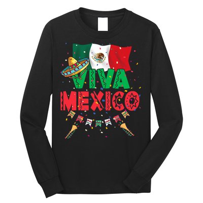 Viva Mexico Mexican Independence Day Independencia De Mexico Long Sleeve Shirt