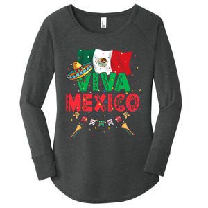 Viva Mexico Mexican Independence Day Independencia De Mexico Women's Perfect Tri Tunic Long Sleeve Shirt