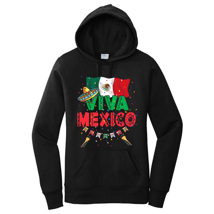 Viva Mexico Mexican Independence Day Independencia De Mexico Women's Pullover Hoodie