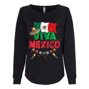 Viva Mexico Mexican Independence Day Independencia De Mexico Womens California Wash Sweatshirt