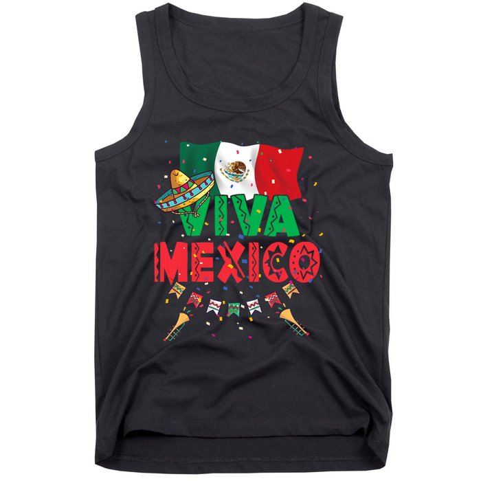 Viva Mexico Mexican Independence Day Independencia De Mexico Tank Top