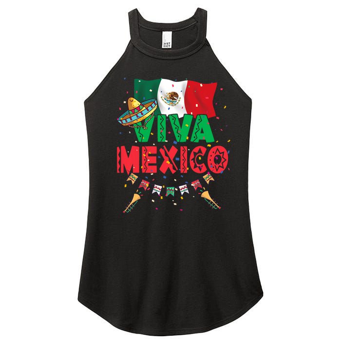 Viva Mexico Mexican Independence Day Independencia De Mexico Women's Perfect Tri Rocker Tank