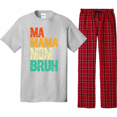 Vintage Ma Mama Mom Bruh Mommy Happy Mother's Day Pajama Set