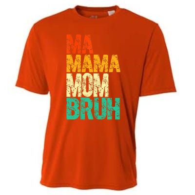 Vintage Ma Mama Mom Bruh Mommy Happy Mother's Day Cooling Performance Crew T-Shirt