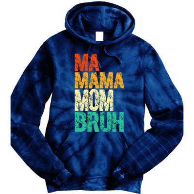 Vintage Ma Mama Mom Bruh Mommy Happy Mother's Day Tie Dye Hoodie