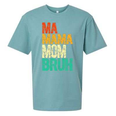 Vintage Ma Mama Mom Bruh Mommy Happy Mother's Day Sueded Cloud Jersey T-Shirt