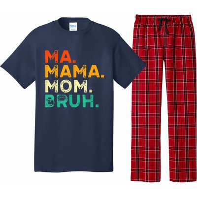 Vintage Ma Mama Mom Bruh Mommy Happy Mother's Day Pajama Set