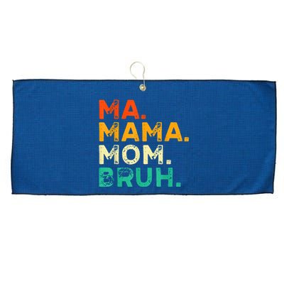 Vintage Ma Mama Mom Bruh Mommy Happy Mother's Day Large Microfiber Waffle Golf Towel