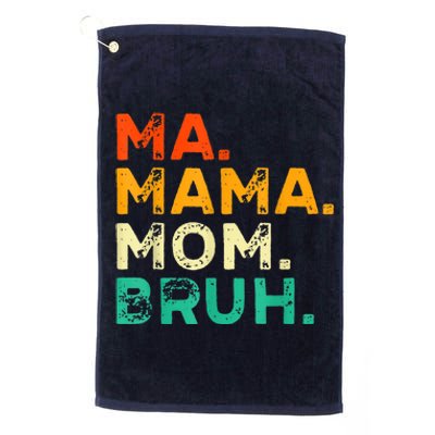 Vintage Ma Mama Mom Bruh Mommy Happy Mother's Day Platinum Collection Golf Towel