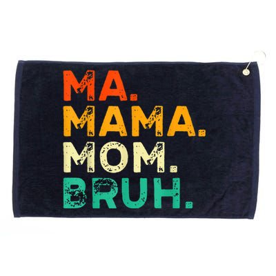 Vintage Ma Mama Mom Bruh Mommy Happy Mother's Day Grommeted Golf Towel