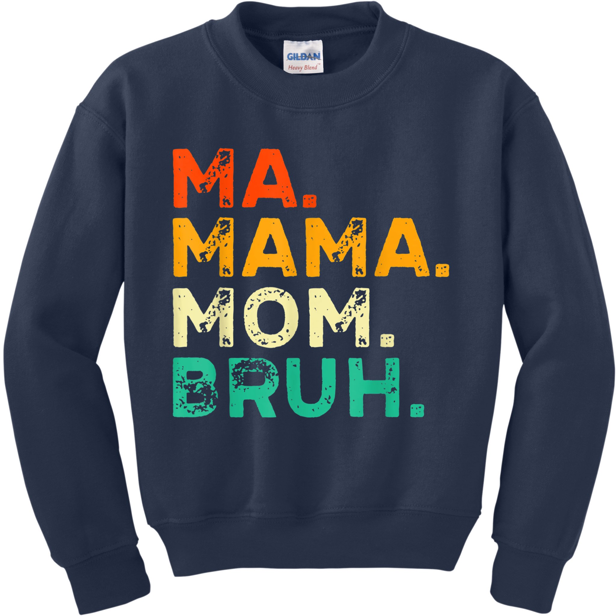 Vintage Ma Mama Mom Bruh Mommy Happy Mother's Day Kids Sweatshirt