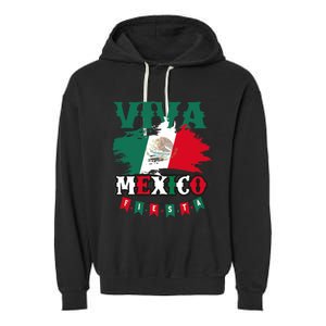 Viva Mexico Mexican Independence Day Garment-Dyed Fleece Hoodie