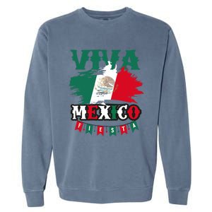 Viva Mexico Mexican Independence Day Garment-Dyed Sweatshirt