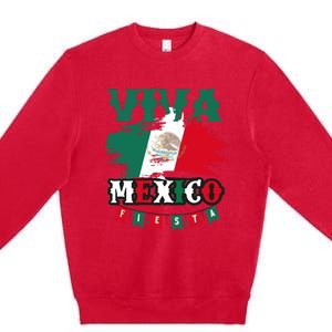 Viva Mexico Mexican Independence Day Premium Crewneck Sweatshirt