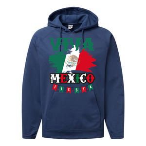 Viva Mexico Mexican Independence Day Performance Fleece Hoodie