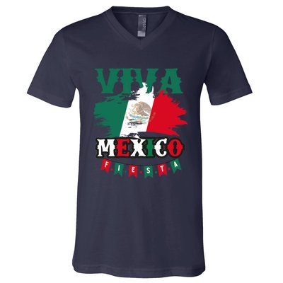 Viva Mexico Mexican Independence Day V-Neck T-Shirt