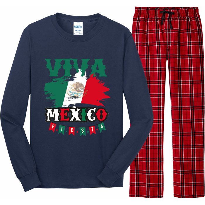 Viva Mexico Mexican Independence Day Long Sleeve Pajama Set