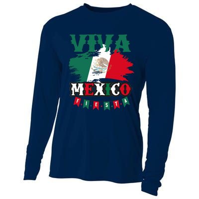 Viva Mexico Mexican Independence Day Cooling Performance Long Sleeve Crew