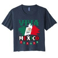 Viva Mexico Mexican Independence Day Women's Crop Top Tee