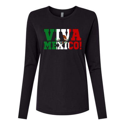 Viva Mexico Mexican Independence Day Womens Cotton Relaxed Long Sleeve T-Shirt