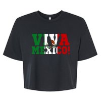 Viva Mexico Mexican Independence Day Bella+Canvas Jersey Crop Tee