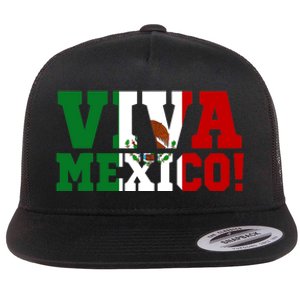 Viva Mexico Mexican Independence Day Flat Bill Trucker Hat