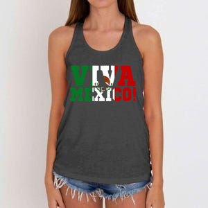 Viva Mexico Mexican Independence Day Women's Knotted Racerback Tank