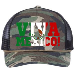 Viva Mexico Mexican Independence Day Retro Rope Trucker Hat Cap