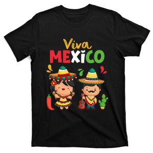 Viva Mexico Maracas Guitar Mexican Independence T-Shirt