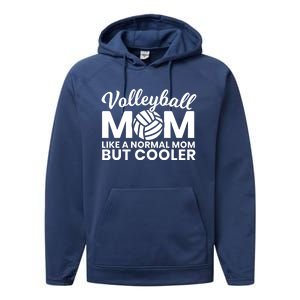 Volleyball Mom Mothers Day Sport Lover Mama Beach Volley Gift Performance Fleece Hoodie