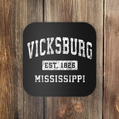 Vicksburg Mississippi Ms Vintage Established Sports Design Coaster