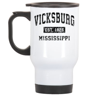 Vicksburg Mississippi Ms Vintage Established Sports Design Stainless Steel Travel Mug