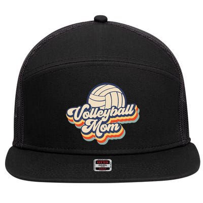 Volleyball Mom Mama Mothers Day 7 Panel Mesh Trucker Snapback Hat