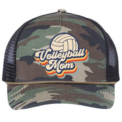 Volleyball Mom Mama Mothers Day Retro Rope Trucker Hat Cap