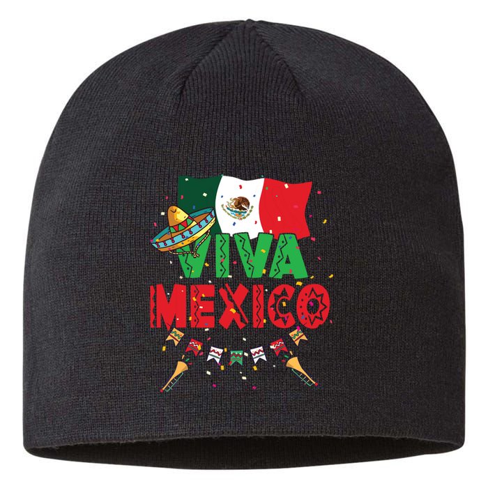 Viva Mexico Mexican Independence Day Independencia De Mexico Sustainable Beanie