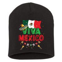 Viva Mexico Mexican Independence Day Independencia De Mexico Short Acrylic Beanie