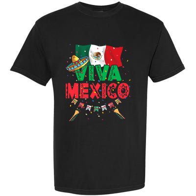 Viva Mexico Mexican Independence Day Independencia De Mexico Garment-Dyed Heavyweight T-Shirt