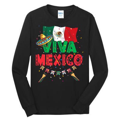 Viva Mexico Mexican Independence Day Independencia De Mexico Tall Long Sleeve T-Shirt